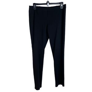 Eileen Fisher Small Stretch Pullon Ankle Pants Black Mid Rise Casual Office Work